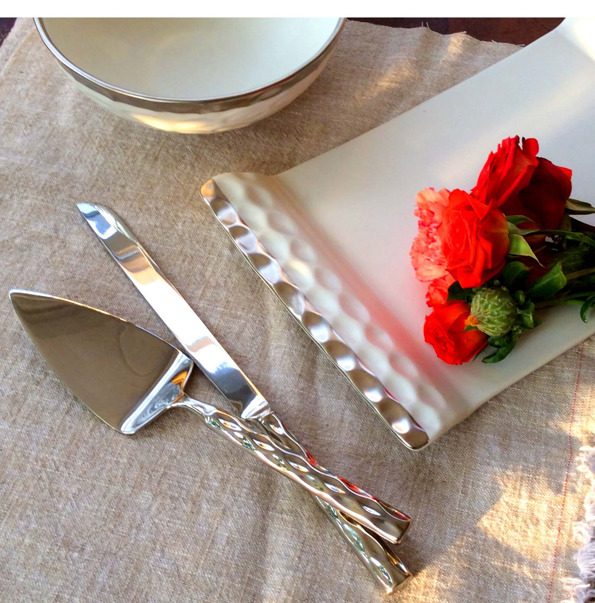 Truro Gold Cake Knife & Server Set